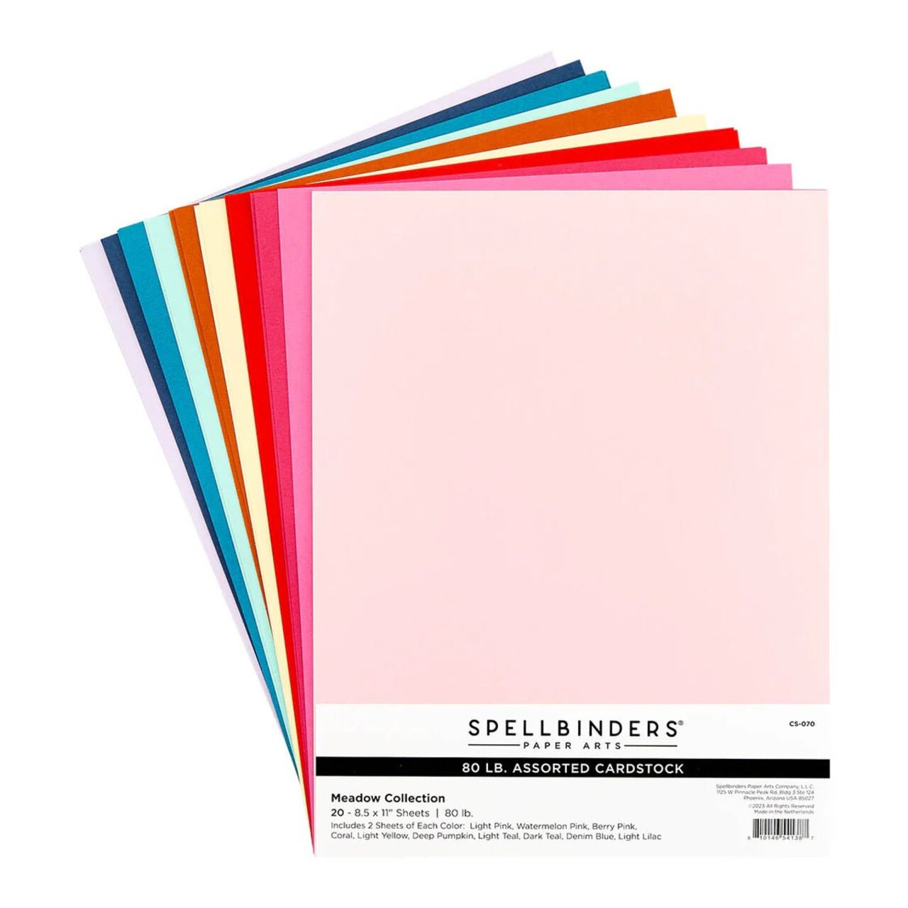 Spellbinders Meadow Collection 80lb Cardstock Pack - 20 Sheets 8.5"x 11"